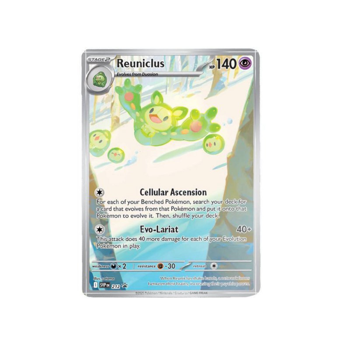 Pokemon TCG Scarlet & Violet Black Bolt Tech Sticker Collection- Reuniclus