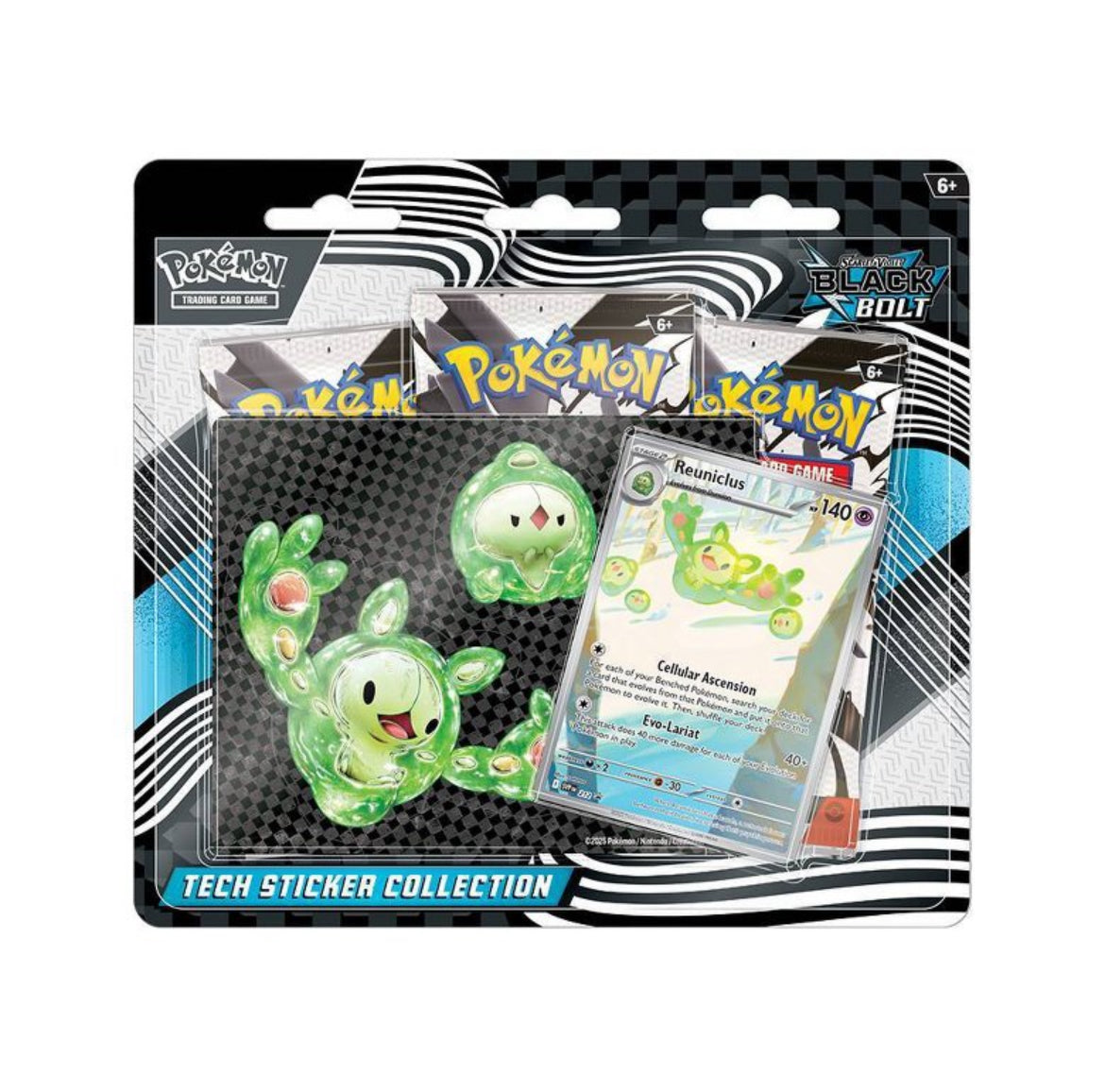 Pokemon TCG Scarlet & Violet Black Bolt Tech Sticker Collection- Reuniclus