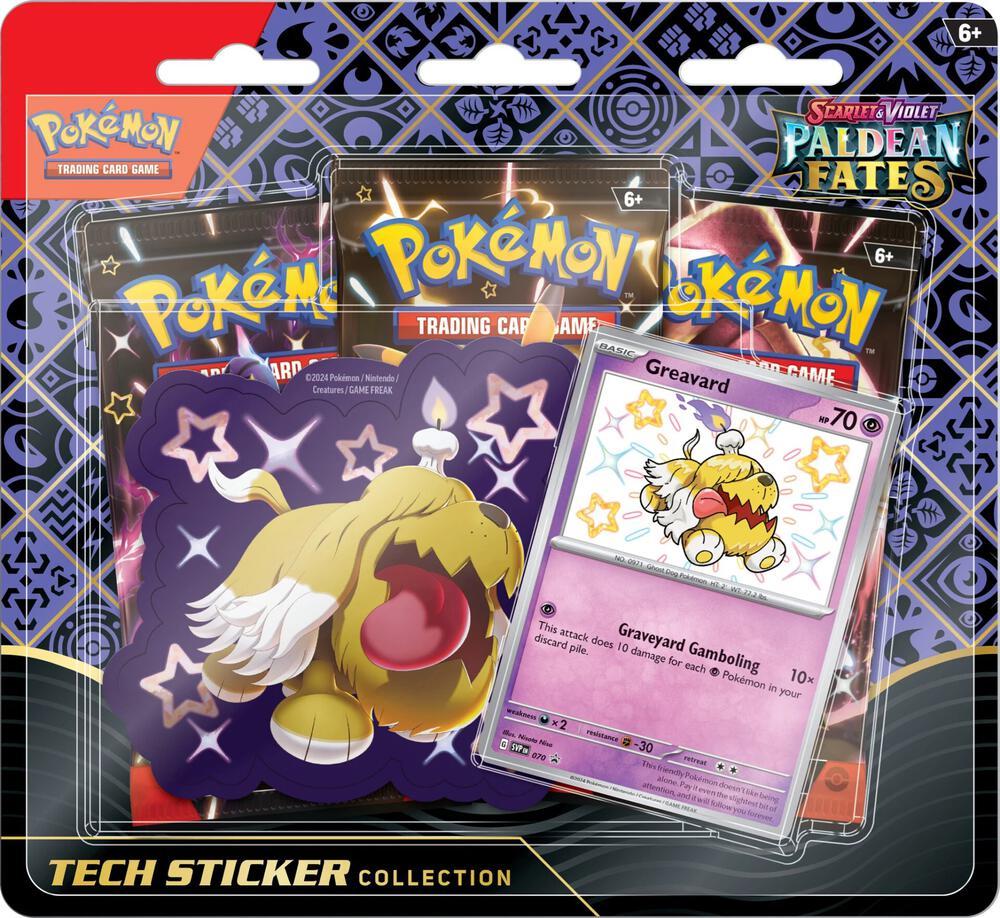 Pokemon TCG Scarlet & Violet Paldean Fates Tech Sticker Collection - Greavard